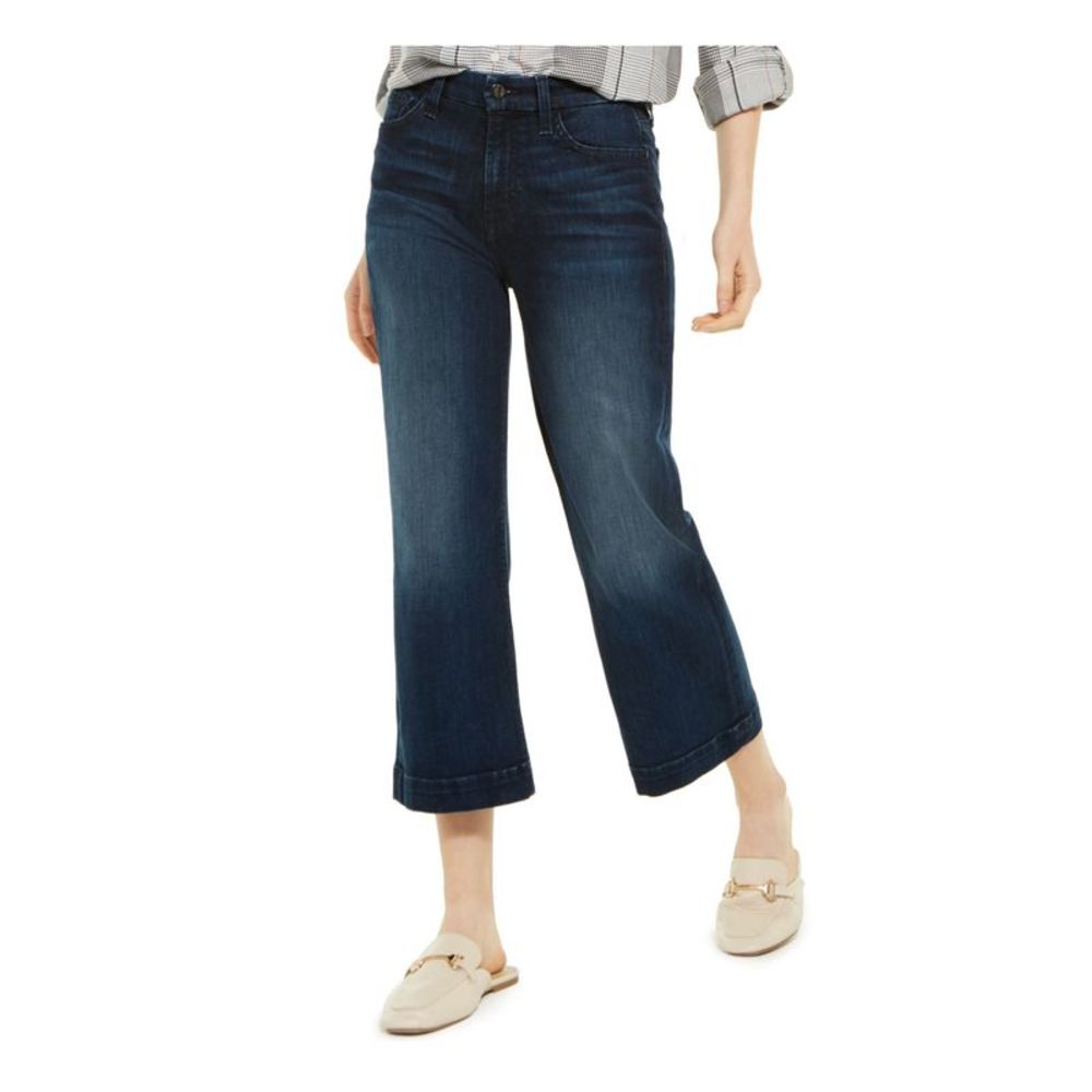 Jen 7 By 7 For All Mankind Womens Navy Cropped Jeans Juniors 6